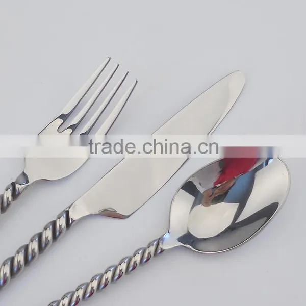 24pcs Handmade Twist Handle Cutlery Set 9006 photo-3