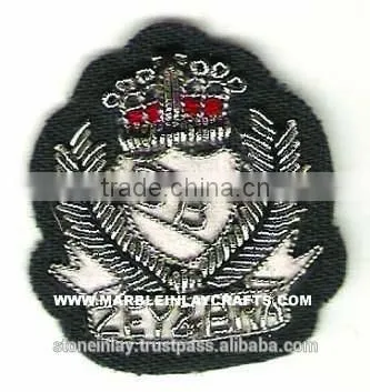 New Valvet Garment Labels / Wholesale Leather Embroidered Badges