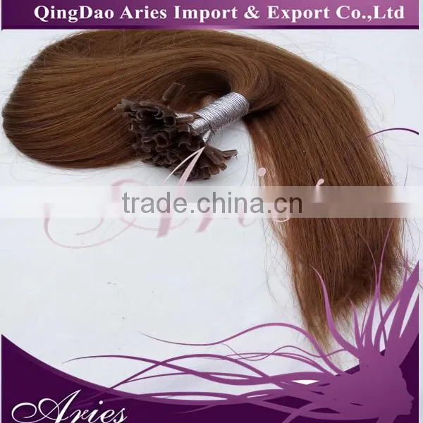 Aries U Nail Tip Pre Bonded Keratin Glue Fusion Remy Human Hair Extensions 22" photo-4