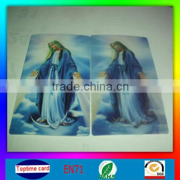 3D lenticular card for religion