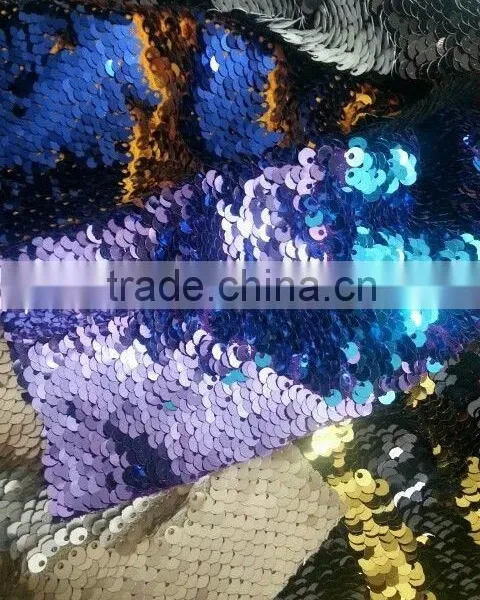 Gold Double Sided Sequin Fabric photo-3