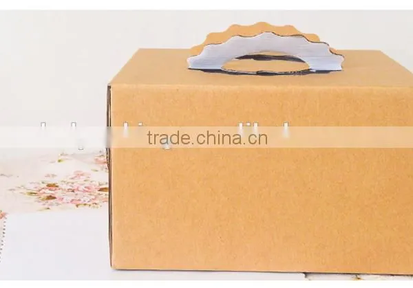 China Manufacture Folding Brown Kraft Paper Cake Box,food Packing Box photo-4