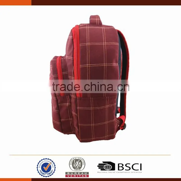Fashion Plaid Laptop Backpack With Laptop Compartment photo-3