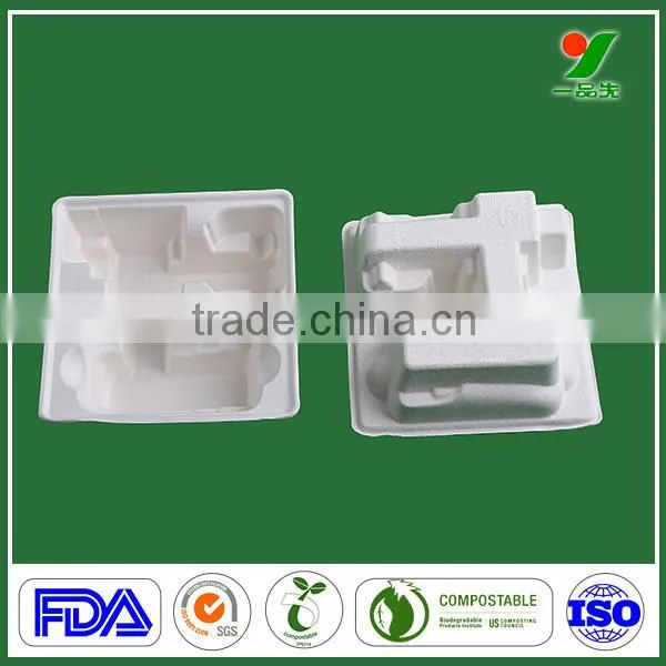 Recycled White Sugarcane/bagasse Electronics Molded Paper Pulp Inner Packaing for E-cigarette photo-4