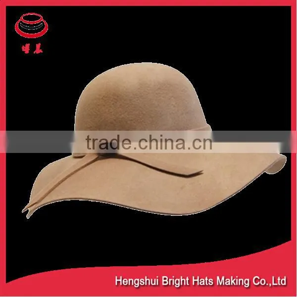2015 Ladies Wide Brim Wool Felt Floppy Hat photo-5