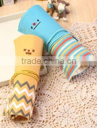 Korea Style Smile Face Roll up School Pencil Bag/pencil Case With Rope photo-2