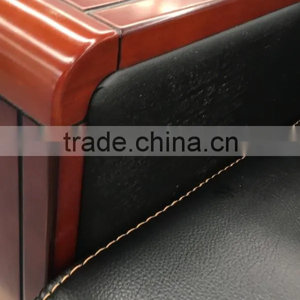 Commercial Use Office Sectional Genuine Leather Sofa 3 Seating Set Designs photo-4