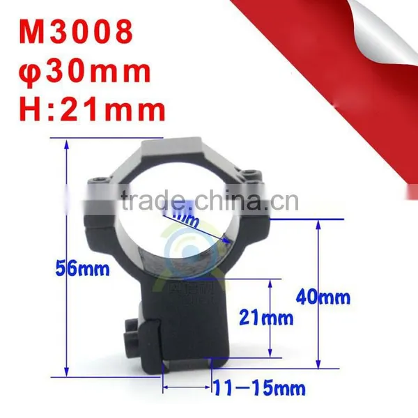 2pcs High 30mm Scope Rings for Rifle Dovetail 11mm Rail W/21mm Saddle Height Hunting