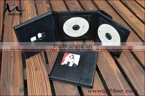 Wedding Leather Fabric Linen DVD CD Case Box Album