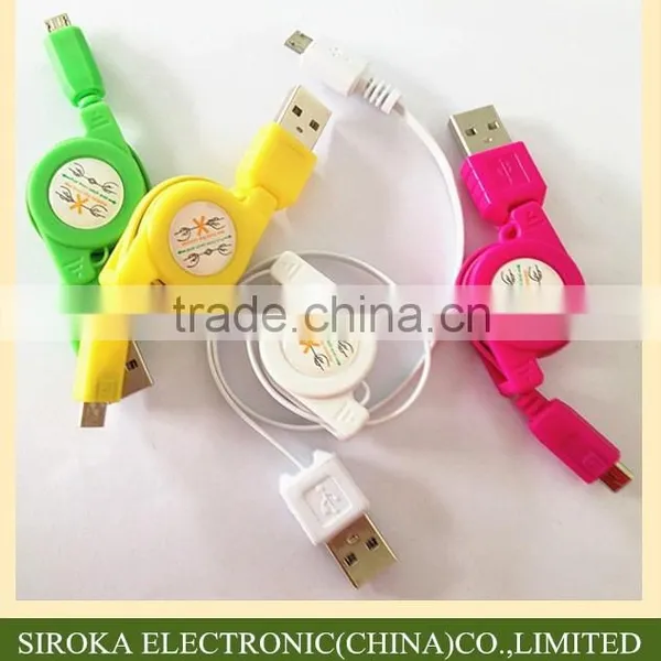 Factory Wholesale Retractable Micro Usb 2.0 Data Cable Sync Charging Cable for Blackberry LG photo-3