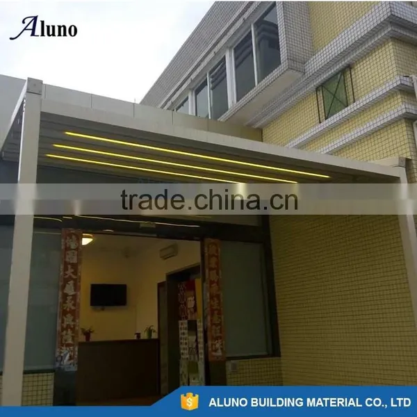 SINGLE SIDED ALUMINUM RETRACTABLE PERGOLA AWNING SYSTEM photo-5