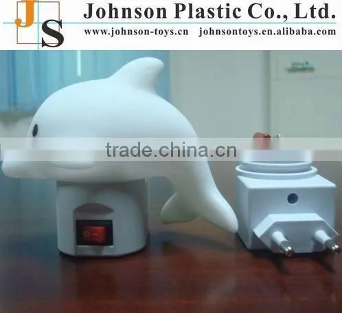 CE animal color changing led wall plug night light