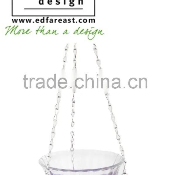Hanging Bird Water Feeder Hobnail Glass With Bowl S photo-6