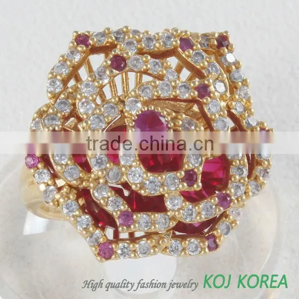 Beautiful Rose Ring / 2014 Wholesale New Arrival Unique Fashion Ring, Costume Jewelry, High Quality Accessory in Korea