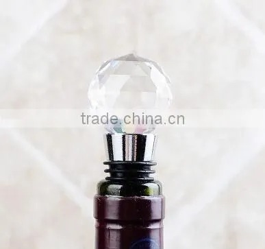 Elegant Laser Engraving Crystal Wine Bottle Stopper for Souvenir Gift photo-5
