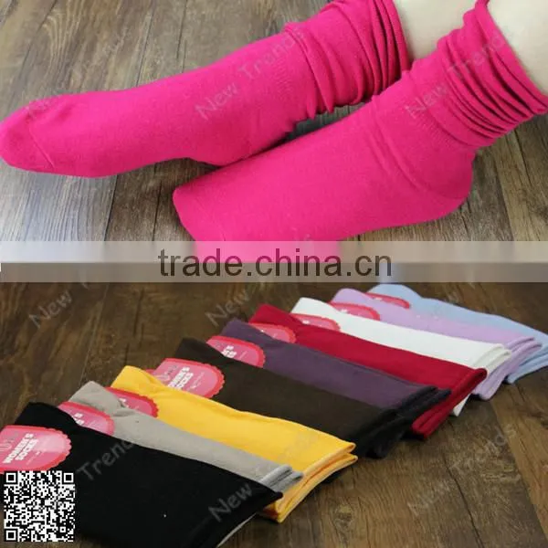 Fashion solid colors loose dress socks