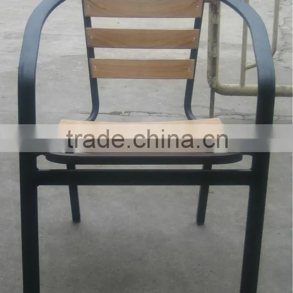 Stackable Aluminum Frame Wood Dining Chair (YC050) photo-5