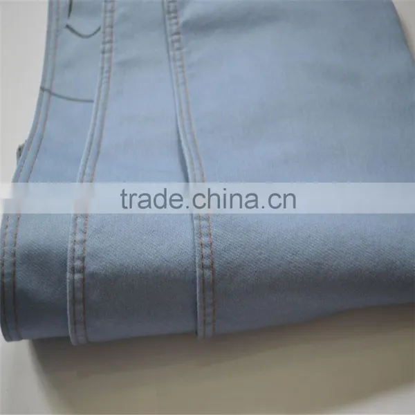 Blue Color Cotton Polyester Spandex Denim Farbic