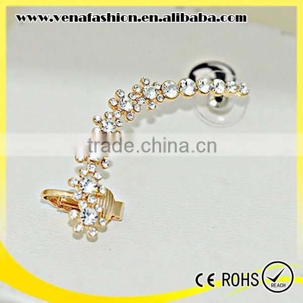 Mix Colors 26K Plated Gold Wrap Clip Ear Cuff Earrings photo-5