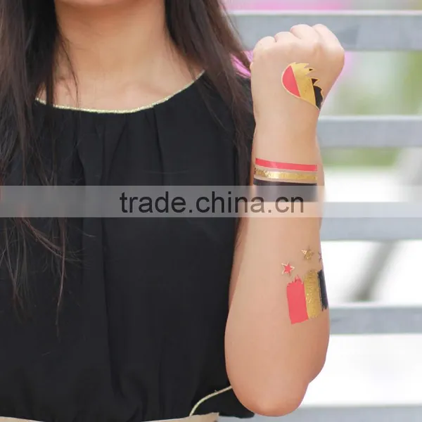 Temporary Fashional Designs National Flag Stickers, Flag Face Temporary Tattoo