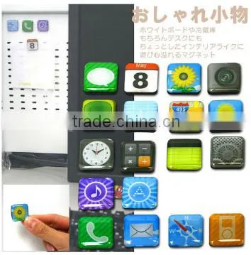 High Quality, Block, Artwork OEM Acceptable ,3D Crystal Resin Fridge Magnet photo-3