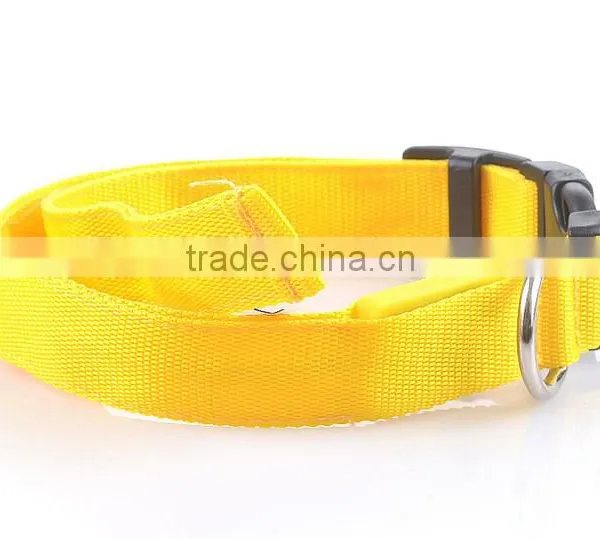 Pets Dog LED Light Blink Flash Night Safety Nylon Collar Waterproof photo-4