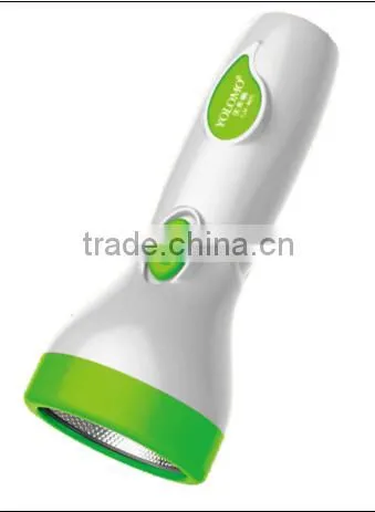 White Rechargeble 1 LED Torch Light Rechargeable Portable Lamp Torch photo-6