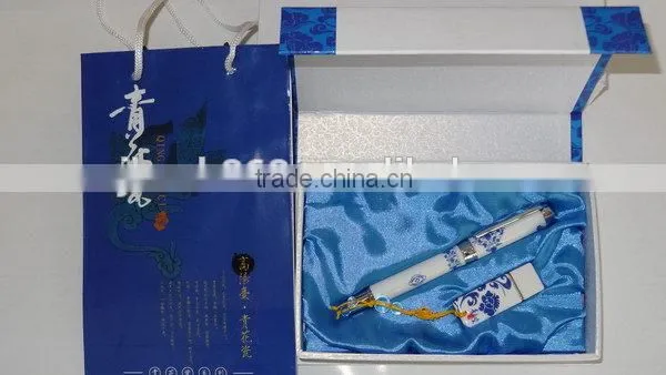Present Blue + White Porcelain USB 32GB 2.0 Flash Drive Memory Stick Pen Thumb photo-5