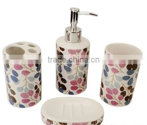 Fashional 4pcs Bath Accessories Ceramic photo-4