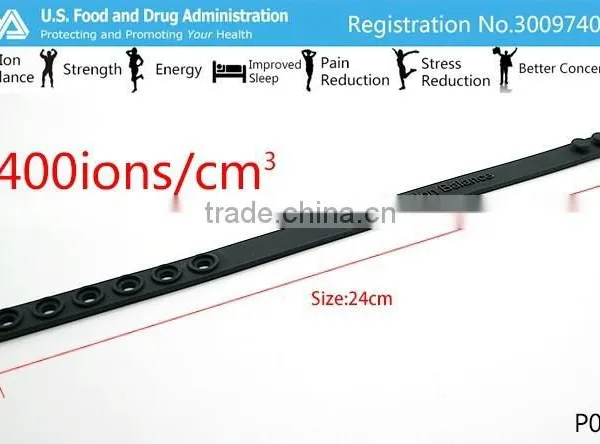 Noproblem Tourmaline Friendship Fashion Power Health Elastic Silicone Bracelet for Couple photo-3
