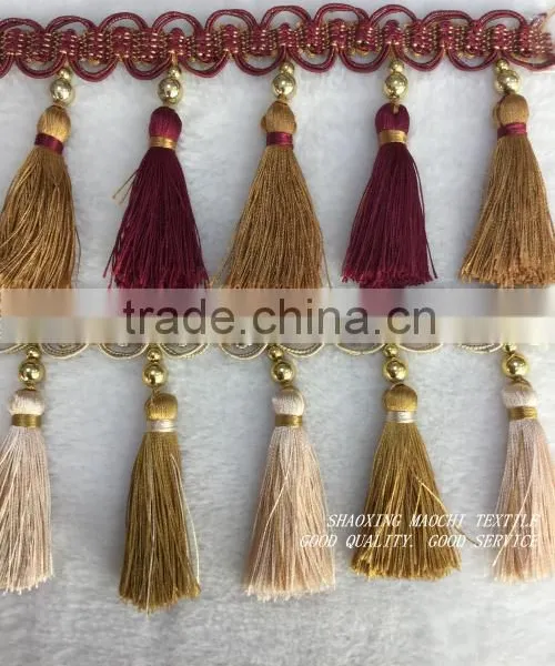 2015 New Fringe 2 Colours Fringes With Golden Crystal for Curtains photo-3