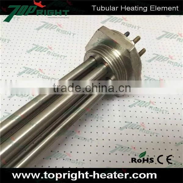 9kw 240v 16inches Customized U Type Fast Heating Flange Tubular Heater photo-5