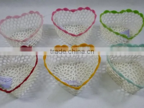 Crochet Mini Basket Heart