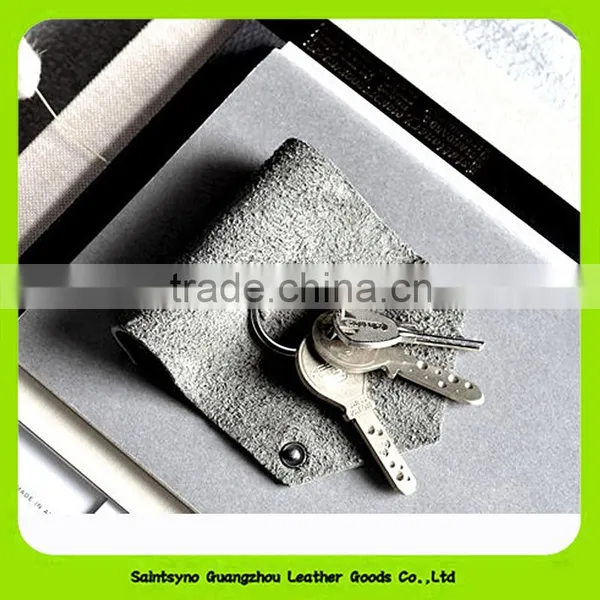 15616 Customized LOGO Promotional Gift Leather Key Ring Holder Wallets Man photo-4
