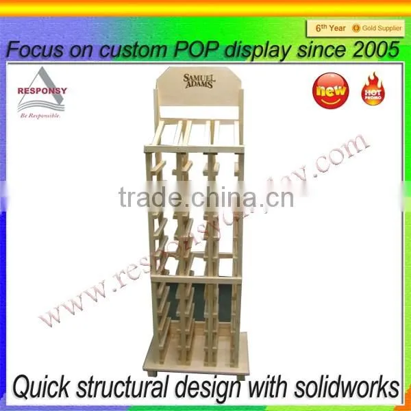 Free Standing Simple Design Metal or Wood Display Shelf With Hooks photo-4