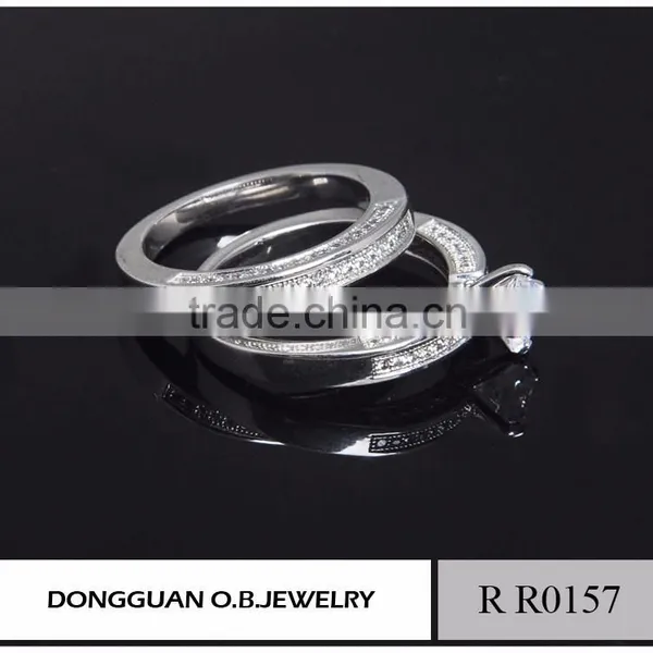 Fashion Ring Finger Rings Jewelry Ring Set Double Wedding Ring photo-4