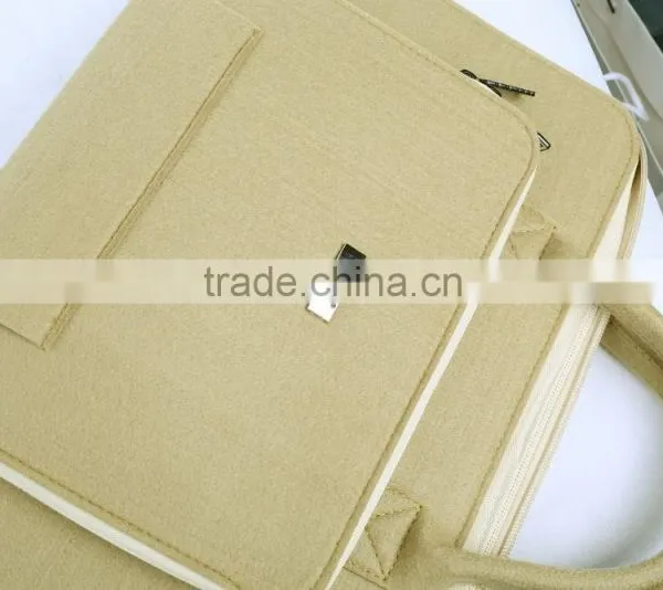 Fashionable BUBM Khaki Super-thin Convenient Work Pretty Attract Attention Laptop Bag Both Men and Women photo-2