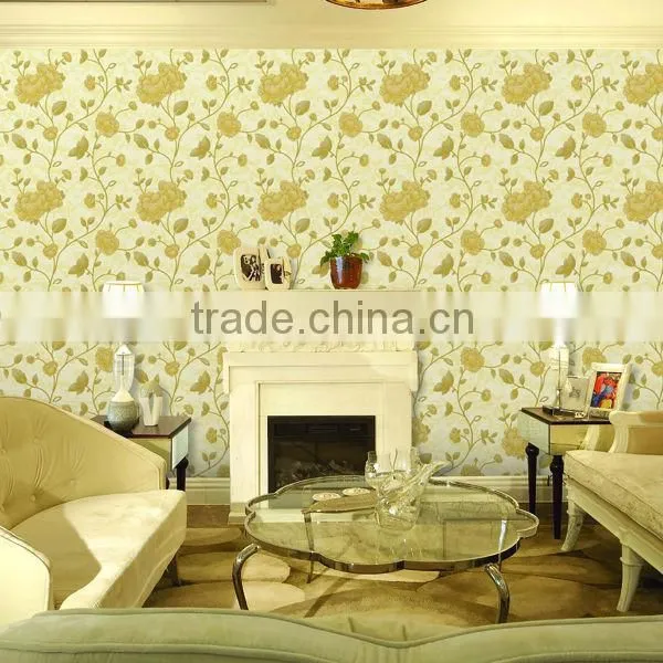 Big Flower Dark Color Wallpaper for Bed Room photo-3