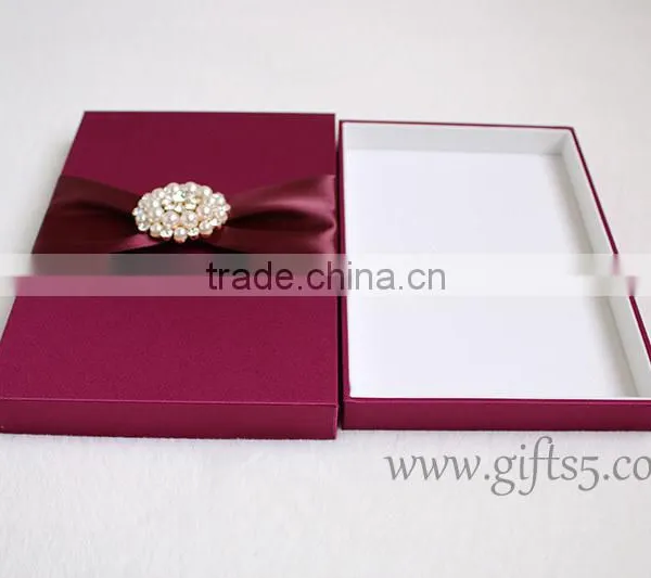 Gorgeous Burgundy Wedding Box for Invitations photo-2