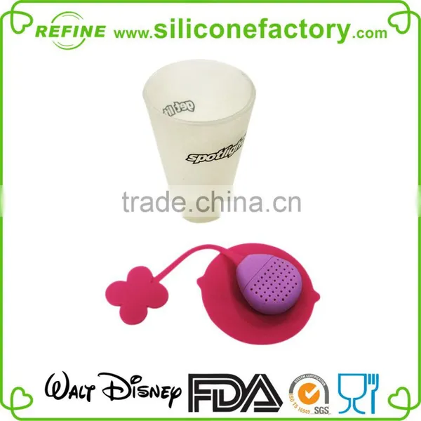 Existing Molds! 2015 Food Grade Eco-friendly Silicone Stawberry Shape Tea Infuser With Cup Lid photo-2