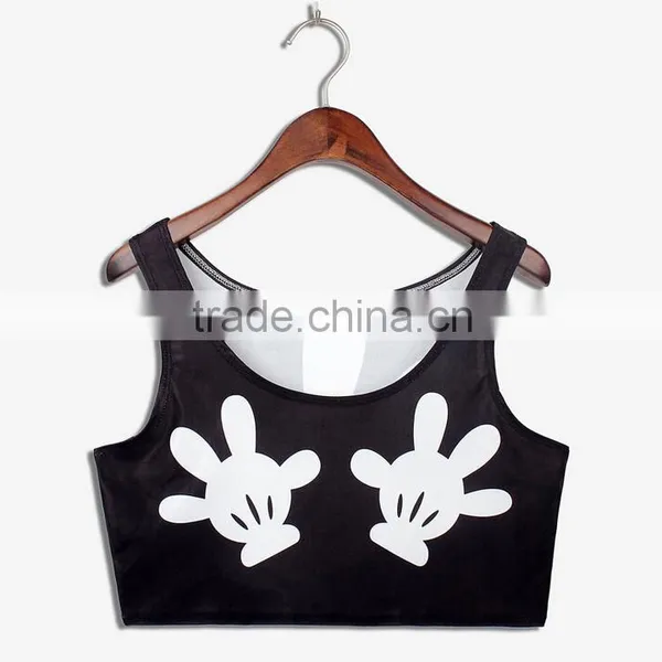 Latest Tops Designs Girls Palm Print Vest N7-24