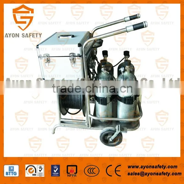 Positive Pressure Trolley Long Tube Breathing Apparatus Cart for Rescue - Ayonsafety