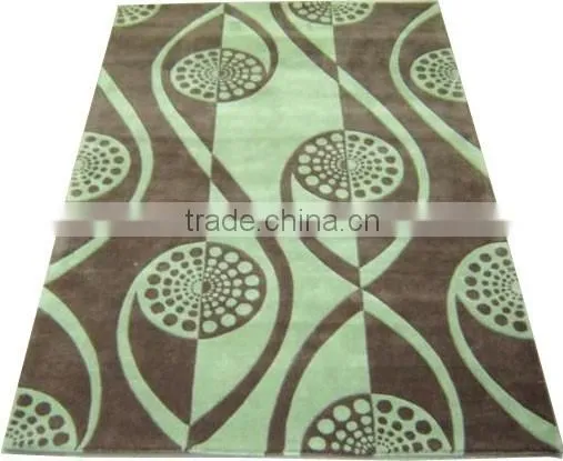 Modern Hand Tufted Cut Pile Black/ White Colour Wool Carpet, Latex Backed With Cloth photo-2