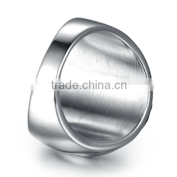 Vintage High Polished Simple 316L Tatianium Plain Ring photo-4