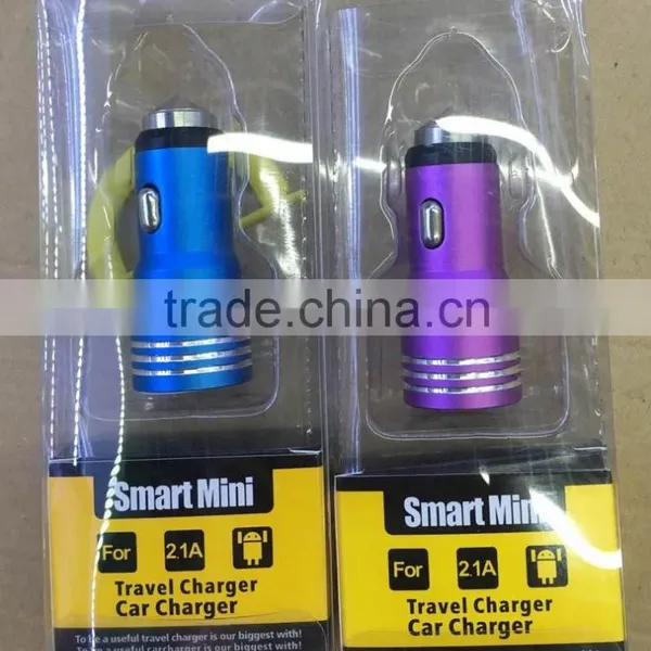 Smart Travel Car Charger With Dual USB Slot 2.1A/1A for Gift photo-3