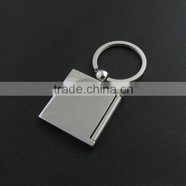 Photo Frame Keychain Polished Chrome Metal Rectangle Shaped Frames Keyring Key Chain Ring Keyfob photo-2