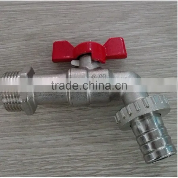 3/4 Inch Brass Butterfly Handle Water Bibcock Tap photo-2