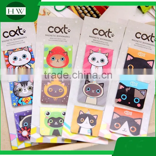 Korea Style Mini Cartoon Characters Paper Magnetic Bookmark Staionery Free Sample Promotion Gifts photo-2