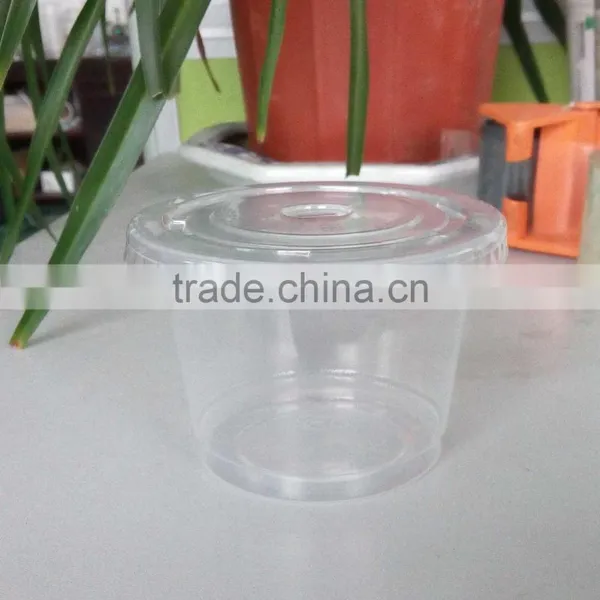 Milky White Mini Disposable Plastic Dessert Cup With Cover photo-5