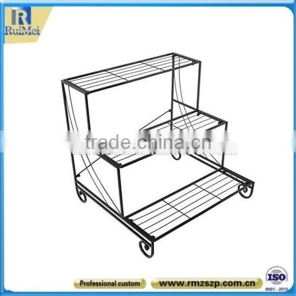 3-Tier Floor Standing Metal Flower Pot Display Holder photo-3